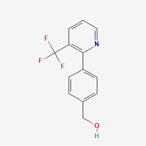 molecular formula C13H10F3NO B1438847 {4-[3-(Trifluoromethyl)pyridin-2-yl]phenyl}methanol CAS No. 1092352-38-9