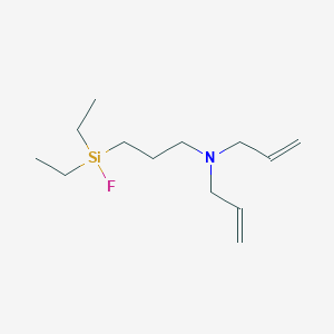molecular formula C13H26FNSi B14388480 N-{3-[Diethyl(fluoro)silyl]propyl}-N-(prop-2-en-1-yl)prop-2-en-1-amine CAS No. 89995-17-5