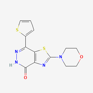 molecular formula C13H12N4O2S2 B1438852 2-morpholin-4-yl-7-(2-thienyl)[1,3]thiazolo[4,5-d]pyridazin-4(5H)-one CAS No. 1092329-04-8