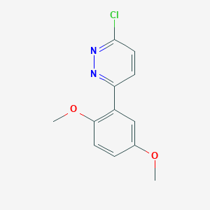 molecular formula C12H11ClN2O2 B1438855 3-Chloro-6-(2,5-dimethoxyphenyl)pyridazine CAS No. 1105194-50-0