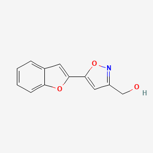 molecular formula C12H9NO3 B1438856 [5-(1-Benzofuran-2-yl)isoxazol-3-yl]methanol CAS No. 5776-96-5