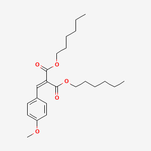 molecular formula C23H34O5 B14388577 Dihexyl [(4-methoxyphenyl)methylidene]propanedioate CAS No. 88296-65-5