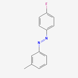 molecular formula C13H11FN2 B14388612 (E)-1-(4-Fluorophenyl)-2-(3-methylphenyl)diazene CAS No. 89846-36-6