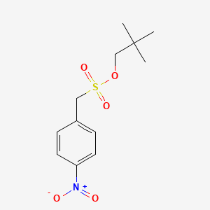 molecular formula C12H17NO5S B14388615 Benzenemethanesulfonic acid, 4-nitro-, 2,2-dimethylpropyl ester CAS No. 89841-01-0