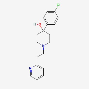 molecular formula C18H21ClN2O B14388629 4-(4-Chlorophenyl)-1-[2-(pyridin-2-yl)ethyl]piperidin-4-ol CAS No. 90125-76-1