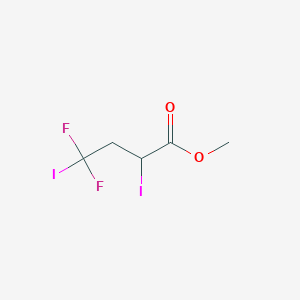 molecular formula C5H6F2I2O2 B14388631 Methyl 4,4-difluoro-2,4-diiodobutanoate CAS No. 87970-49-8