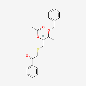 molecular formula C21H24O4S B14388645 3-(Benzyloxy)-1-[(2-oxo-2-phenylethyl)sulfanyl]butan-2-yl acetate CAS No. 88358-44-5