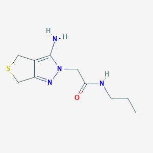 molecular formula C10H16N4OS B1438867 2-(3-amino-4H-thieno[3,4-c]pyrazol-2(6H)-yl)-N-propylacetamide CAS No. 1105190-38-2
