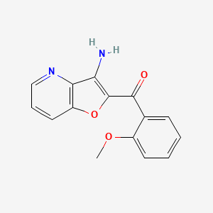 molecular formula C15H12N2O3 B1438869 (3-Aminofuro[3,2-b]pyridin-2-yl)(2-methoxyphenyl)methanone CAS No. 1105191-45-4
