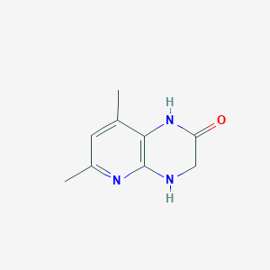 molecular formula C9H11N3O B1438871 6,8-dimethyl-1H,2H,3H,4H-pyrido[2,3-b]pyrazin-2-one CAS No. 889943-33-3
