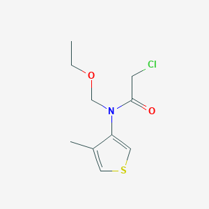 molecular formula C10H14ClNO2S B14388748 2-Chloro-N-(ethoxymethyl)-N-(4-methylthiophen-3-yl)acetamide CAS No. 87685-19-6