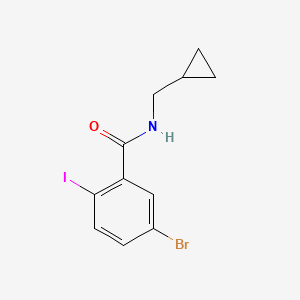 molecular formula C11H11BrINO B1438875 5-Bromo-N-(cyclopropylmethyl)-2-iodobenzamide CAS No. 1880132-74-0