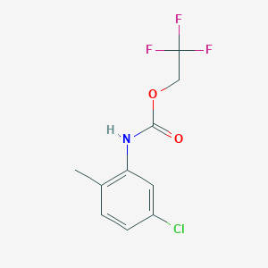 molecular formula C10H9ClF3NO2 B1438876 2,2,2-trifluoroethyl N-(5-chloro-2-methylphenyl)carbamate CAS No. 1087788-56-4