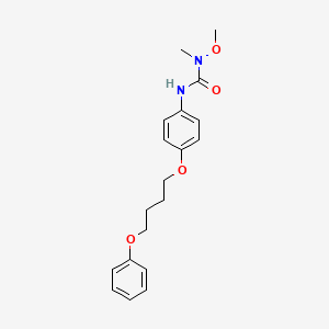 molecular formula C19H24N2O4 B14388800 N-Methoxy-N-methyl-N'-[4-(4-phenoxybutoxy)phenyl]urea CAS No. 88132-31-4