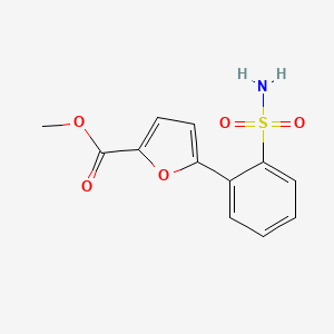 molecular formula C12H11NO5S B14388826 Methyl 5-(2-sulfamoylphenyl)furan-2-carboxylate CAS No. 88159-69-7