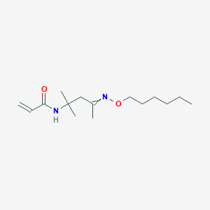 molecular formula C15H28N2O2 B14388831 N-{4-[(Hexyloxy)imino]-2-methylpentan-2-YL}prop-2-enamide CAS No. 89932-85-4