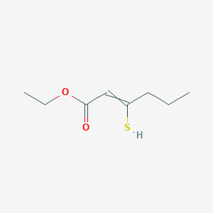 molecular formula C8H14O2S B14388847 Ethyl 3-sulfanylhex-2-enoate CAS No. 89745-55-1