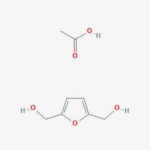molecular formula C8H12O5 B14388868 Acetic acid;[5-(hydroxymethyl)furan-2-yl]methanol CAS No. 89630-82-0