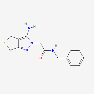 molecular formula C14H16N4OS B1438889 2-(3-amino-4H-thieno[3,4-c]pyrazol-2(6H)-yl)-N-benzylacetamide CAS No. 1105190-58-6