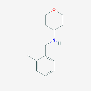 molecular formula C13H19NO B1438896 N-[(2-methylphenyl)methyl]oxan-4-amine CAS No. 1153226-16-4