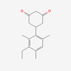 molecular formula C17H22O2 B14388972 5-(3-Ethyl-2,4,6-trimethylphenyl)cyclohexane-1,3-dione CAS No. 88176-22-1