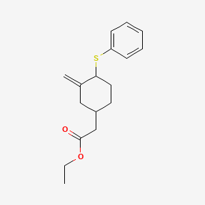 molecular formula C17H22O2S B14388984 Ethyl [3-methylidene-4-(phenylsulfanyl)cyclohexyl]acetate CAS No. 88354-75-0