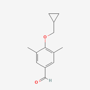 molecular formula C13H16O2 B1438903 4-(Cyclopropylmethoxy)-3,5-dimethylbenzaldehyde CAS No. 883524-60-5