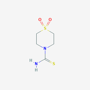 molecular formula C5H10N2O2S2 B1438904 4-Thiomorpholinecarbothioamide 1,1-dioxide CAS No. 21428-88-6