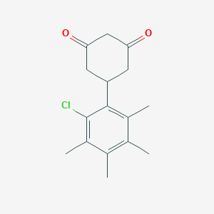 molecular formula C16H19ClO2 B14389080 5-(2-Chloro-3,4,5,6-tetramethylphenyl)cyclohexane-1,3-dione CAS No. 88176-45-8