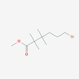 molecular formula C11H21BrO2 B14389120 Methyl 6-bromo-2,2,3,3-tetramethylhexanoate CAS No. 88255-59-8