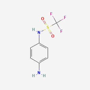 molecular formula C7H7F3N2O2S B1438916 N-(4-aminophenyl)-1,1,1-trifluoromethanesulfonamide CAS No. 23375-15-7