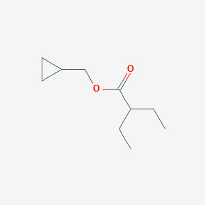 molecular formula C10H18O2 B14389168 Cyclopropylmethyl 2-ethylbutanoate CAS No. 90095-15-1