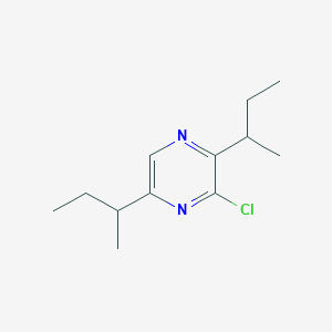molecular formula C12H19ClN2 B14389169 Pyrazine, 3-chloro-2,5-bis(1-methylpropyl)- CAS No. 88346-47-8