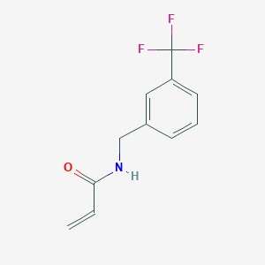 molecular formula C11H10F3NO B1438917 N-{[3-(trifluoromethyl)phenyl]methyl}prop-2-enamide CAS No. 1155979-78-4