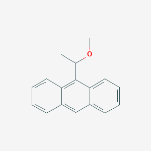 molecular formula C17H16O B14389174 Anthracene, 9-(1-methoxyethyl)- CAS No. 88474-01-5