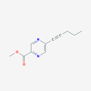 molecular formula C11H12N2O2 B14389184 Methyl 5-(pent-1-yn-1-yl)pyrazine-2-carboxylate CAS No. 89967-29-3