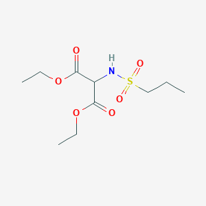molecular formula C10H19NO6S B1438919 1,3-Diethyl 2-(propane-1-sulfonamido)propanedioate CAS No. 1155138-86-5