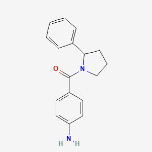 molecular formula C17H18N2O B1438925 4-(2-Phenylpyrrolidine-1-carbonyl)aniline CAS No. 1157003-33-2