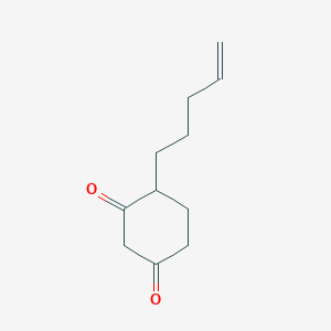 molecular formula C11H16O2 B14389266 4-(Pent-4-EN-1-YL)cyclohexane-1,3-dione CAS No. 88046-49-5
