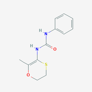 molecular formula C12H14N2O2S B14389294 N-(2-Methyl-5,6-dihydro-1,4-oxathiin-3-yl)-N'-phenylurea CAS No. 88258-71-3