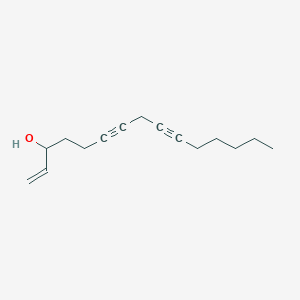 molecular formula C15H22O B14389301 Pentadec-1-ene-6,9-diyn-3-ol CAS No. 87681-31-0