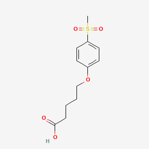 molecular formula C12H16O5S B1438931 5-(4-甲磺酰基苯氧基)戊酸 CAS No. 1157777-51-9