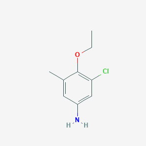 molecular formula C9H12ClNO B14389335 3-Chloro-4-ethoxy-5-methylaniline CAS No. 90073-93-1