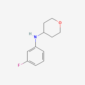molecular formula C11H14FNO B1438935 N-(3-fluorophenyl)oxan-4-amine CAS No. 1157008-59-7