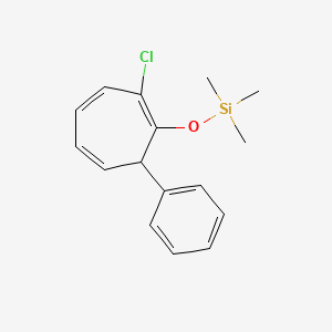 molecular formula C16H19ClOSi B14389370 [(2-Chloro-7-phenylcyclohepta-1,3,5-trien-1-yl)oxy](trimethyl)silane CAS No. 90127-96-1