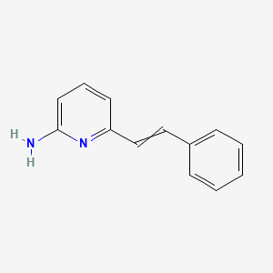 molecular formula C13H12N2 B14389375 6-(2-Phenylethenyl)pyridin-2-amine CAS No. 87884-43-3
