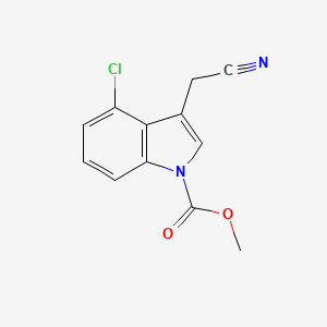 molecular formula C12H9ClN2O2 B14389394 Methyl 4-chloro-3-(cyanomethyl)-1H-indole-1-carboxylate CAS No. 89434-06-0