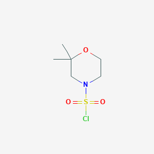 molecular formula C6H12ClNO3S B1438943 2,2-Dimethylmorpholine-4-sulfonyl chloride CAS No. 1155544-42-5