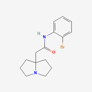 molecular formula C15H19BrN2O B14389452 N-(2-Bromophenyl)-2-(tetrahydro-1H-pyrrolizin-7a(5H)-yl)acetamide CAS No. 88069-60-7