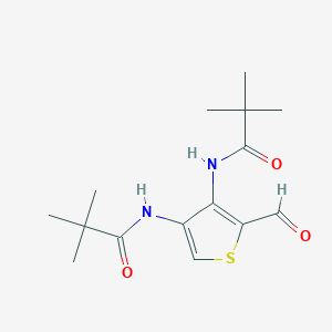molecular formula C15H22N2O3S B14389489 N,N'-(2-Formylthiene-3,4-diyl)bis(2,2-dimethylpropanamide) CAS No. 90070-03-4